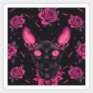 Sphynx With Pink Eyes Sticker